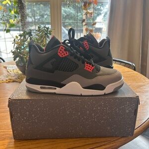 Jordan Air 4 Retro Dark Grey and Black Sneakers